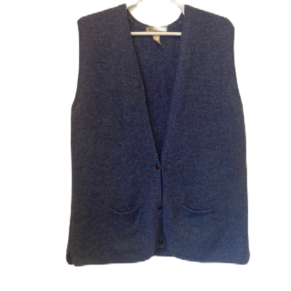 L.L. Bean Navy Blue Knit Vest